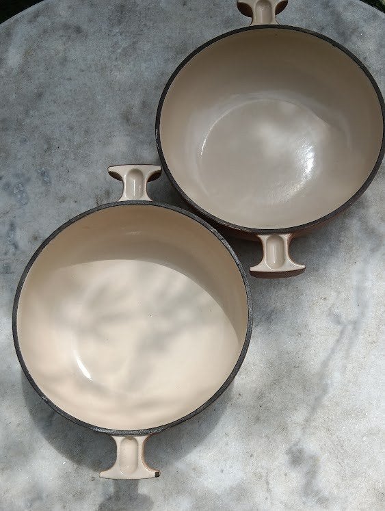 LE CREUSET La Mama brick ovenschaaltjes 17 cm 2x (G282), Gietijzer, Overige typen, Nieuw, Le Creuset