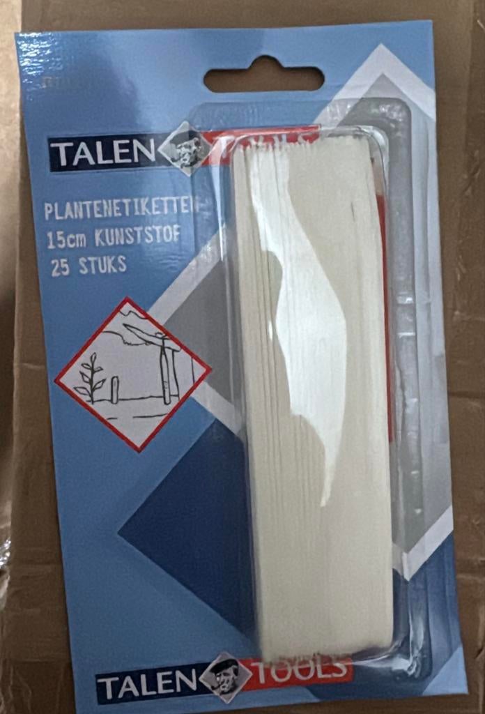 10 x 25 Talen Tools Plantenetiketten 15cm Kunststof, Tuin en Terras, Planten | Tuinplanten, Ophalen of Verzenden