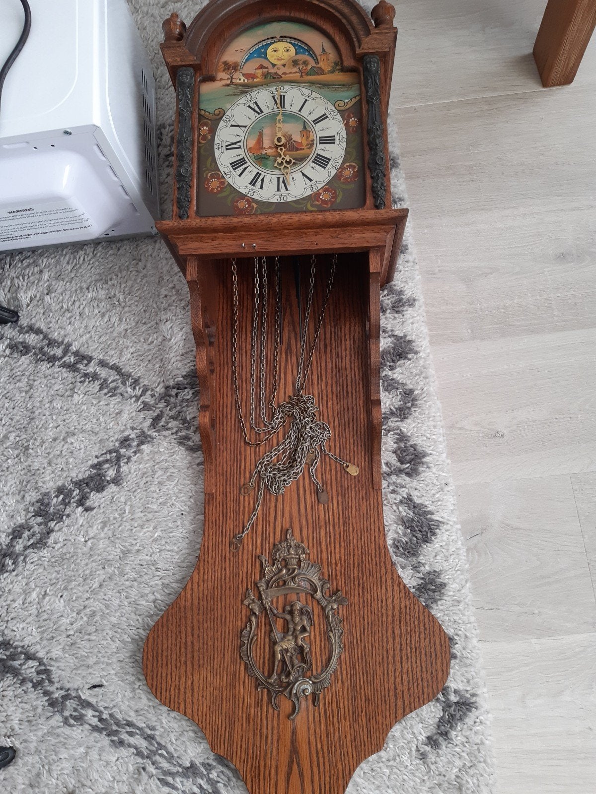 Antieke friese staartklok met 3 gewichten, Antiek en Kunst, Ophalen