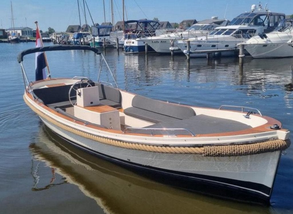 iSloep 735 (2007) – luxe teak – Yanmar 21 pk – boegschroef, Watersport en Boten, Sloepen, Diesel, 2 m, 7 m, Ophalen