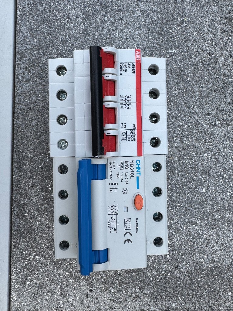 Chint NB310L B16 300mA (0.3A) 4-polige Aardlekautomaat 3P+N, Doe-het-zelf en Verbouw, Elektra en Kabels, Ophalen of Verzenden