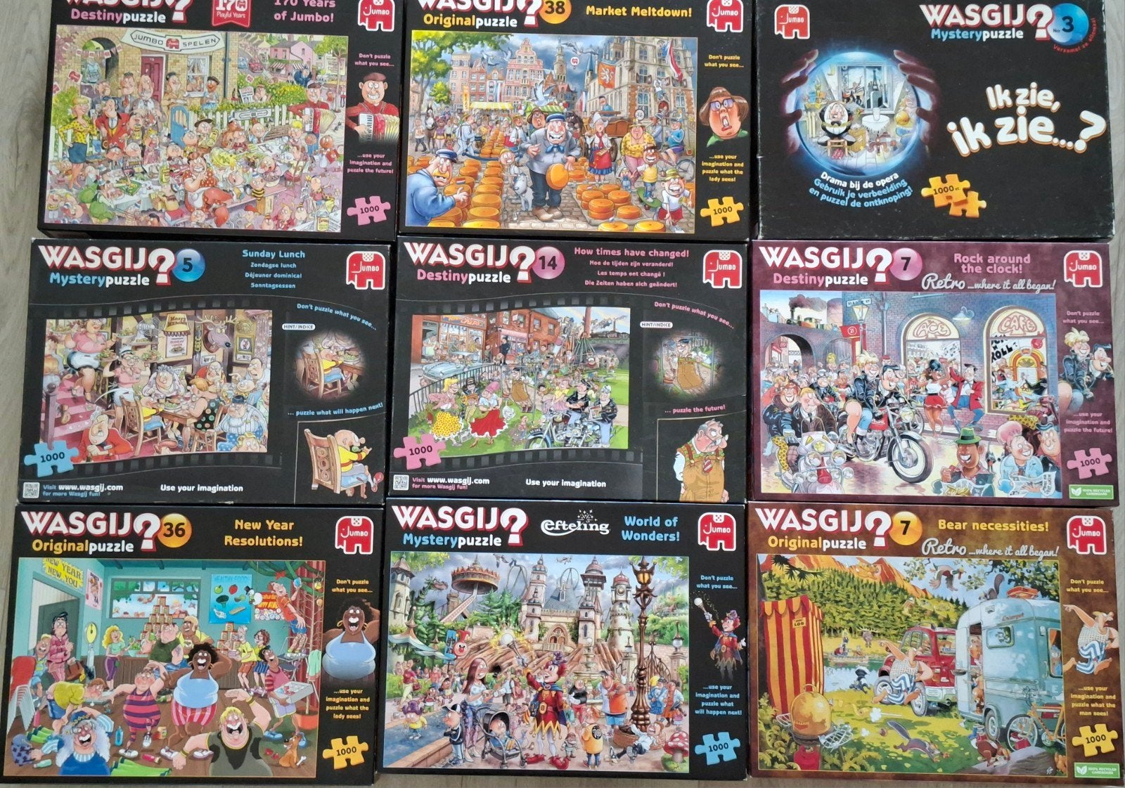 Wasgij? Puzzels 1000 stukjes - Ruilen of Kopen, Ophalen, Meer dan 50 stukjes, Gebruikt