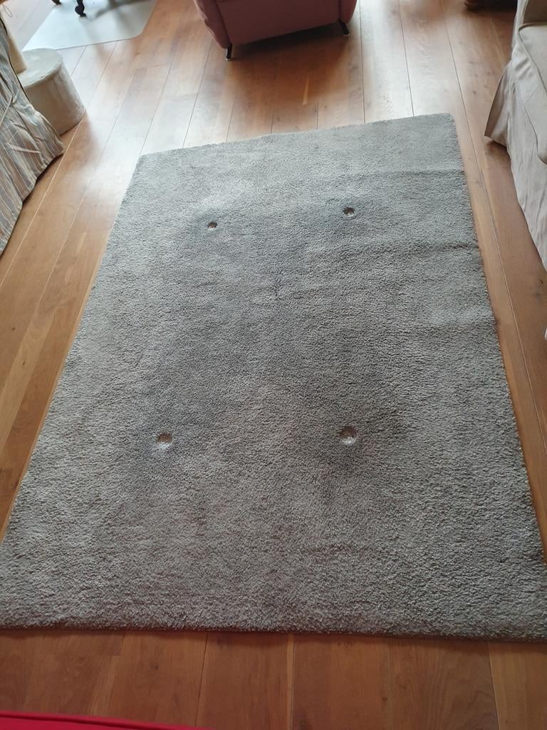 Vloerkleed lichtgrijs 133 x 195, Ophalen, Zo goed als nieuw, Rechthoekig, 150 tot 200 cm
