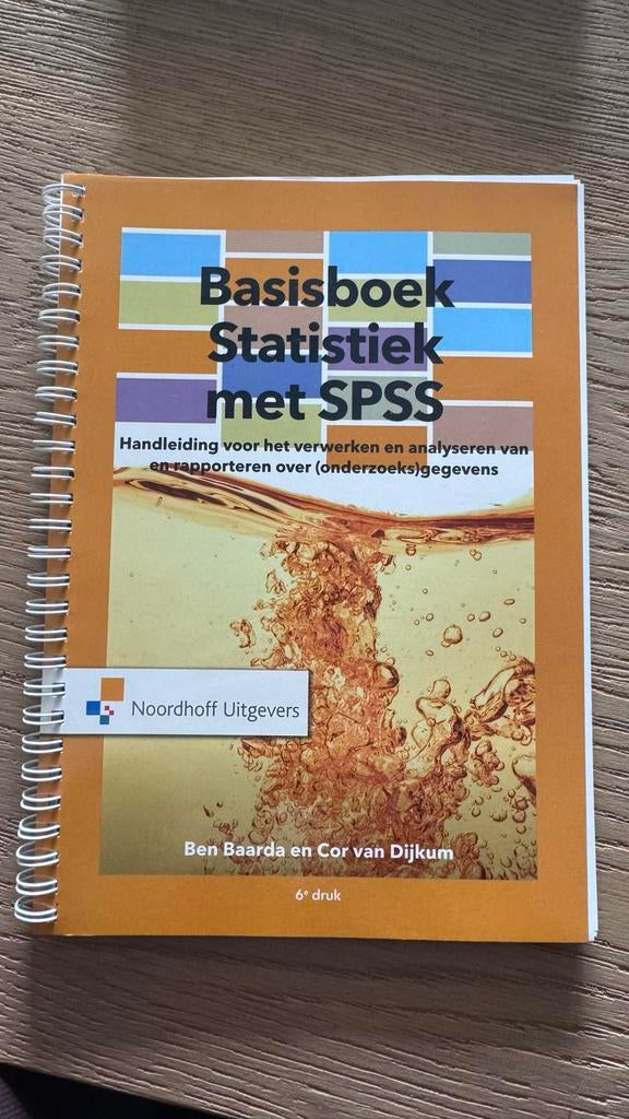 Basisboek Statistiek met SPSS - 6e druk, Ophalen of Verzenden, Gamma, Zo goed als nieuw, HBO