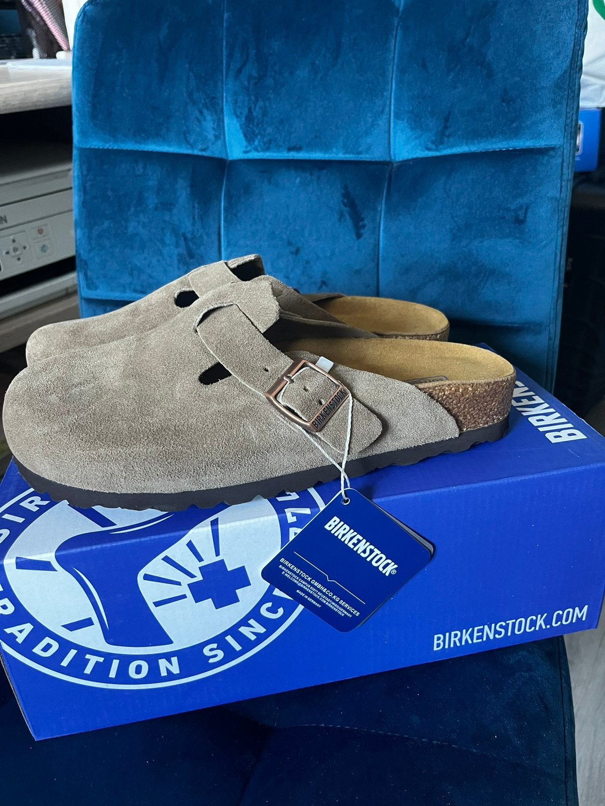 Birkenstock Boston BS taupe maat 37, Overige kleuren, Verzenden, Nieuw, Sandalen of Muiltjes