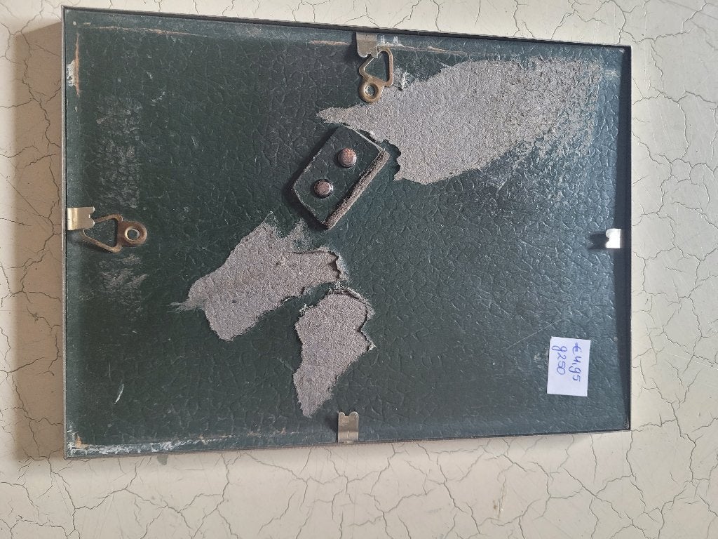 Vintage fotolijstje met ontspiegeld glas, Audio, Tv en Foto, Fotografie | Fotolijsten, Heikant 21 Kaatsheuvel, Gebruikt, Metaal