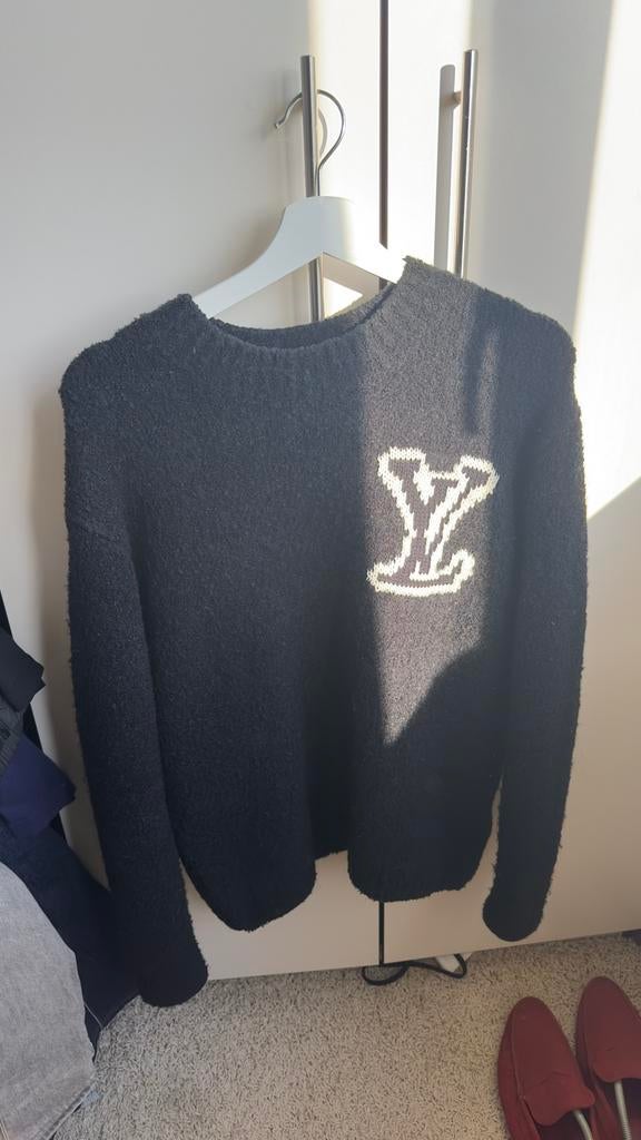 Louis Vuitton LV Sweater Hoodie Wool Trui Vest Nieuw, Ophalen of Verzenden, Zo goed als nieuw, Maat 48/50 (M), Zwart