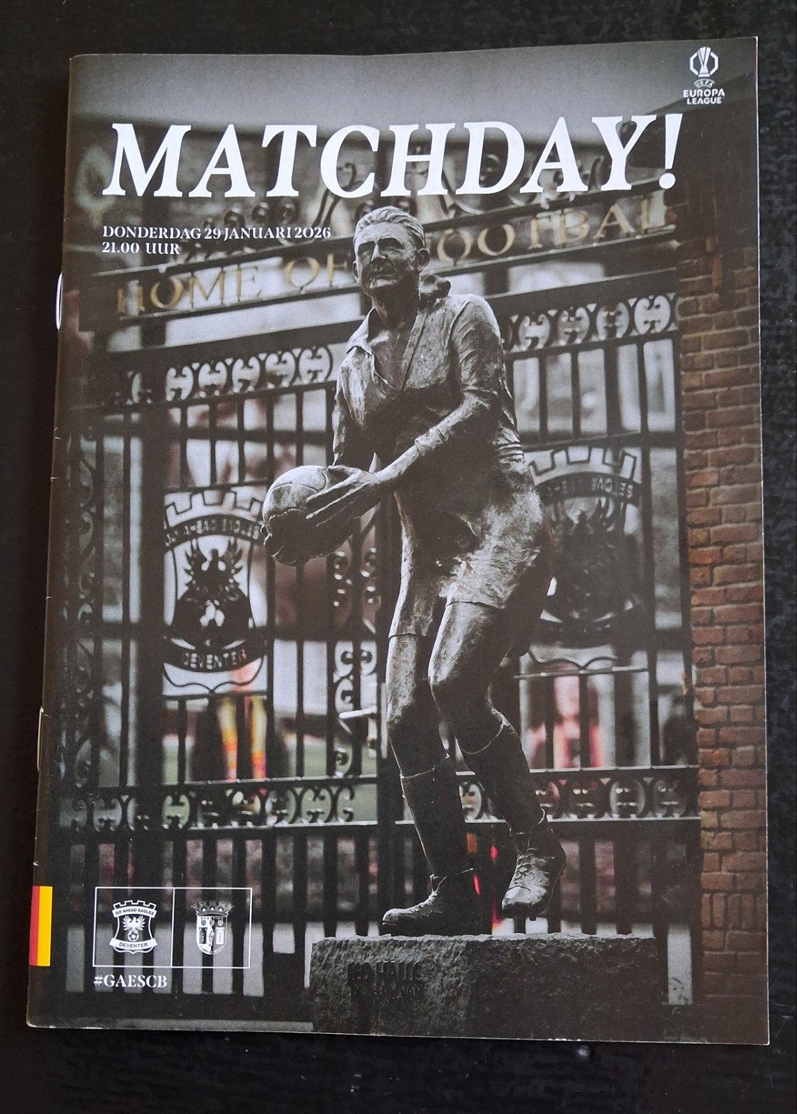 Programma  Go Ahead Eagles - SC Braga Europa League 2025-26., Ophalen of Verzenden, Zo goed als nieuw, Overige binnenlandse clubs
