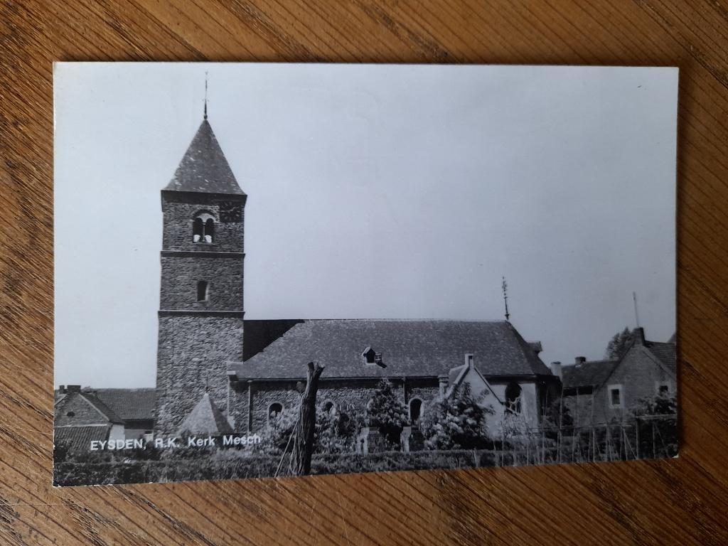 ANSICHTKAART RK KERK MESCH EIJSDEN Beschreven, Verzamelen, Ophalen of Verzenden, Voor 1920, Gelopen, Noord-Brabant