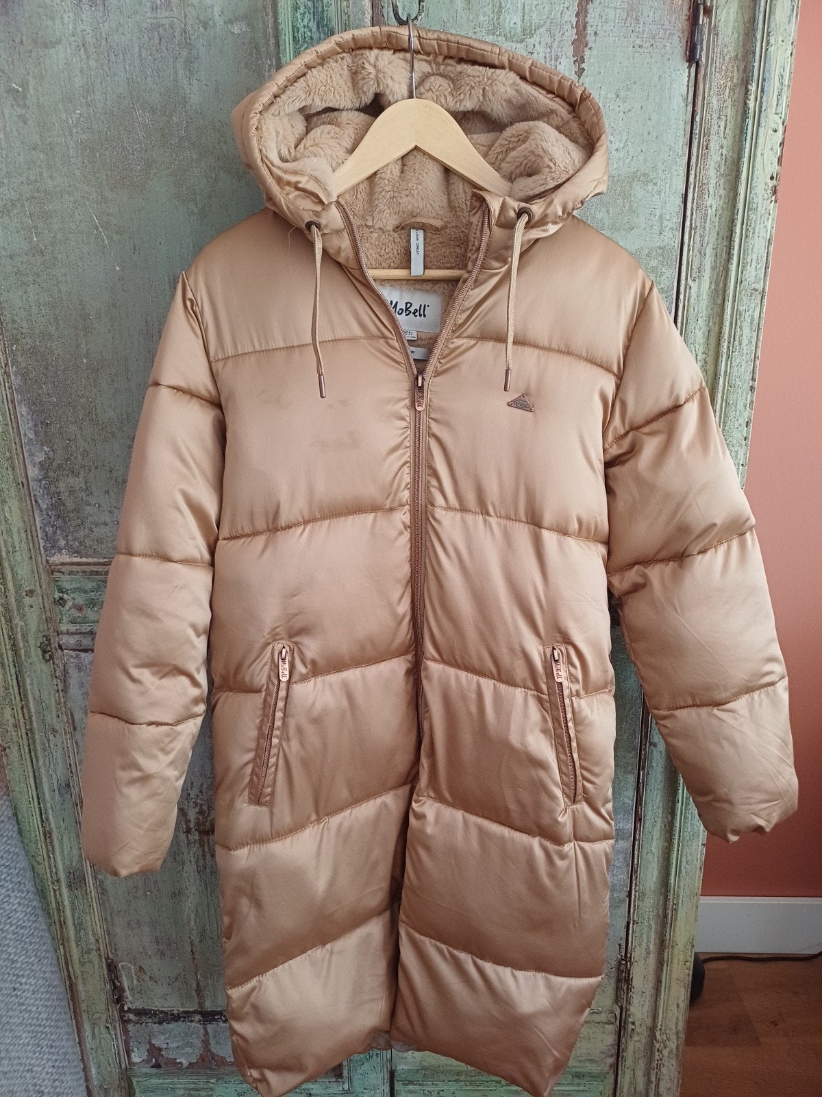 Winterjas meisje Nobell maat 158/164/176 goud beige, Nobell, Meisje, Ophalen of Verzenden, Zo goed als nieuw