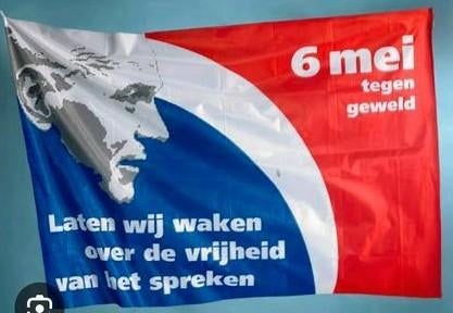 Vlag Pim Fortuyn  Off. 150 cm met Mast touw Nieuw Verpakt, Ophalen of Verzenden, Nieuw
