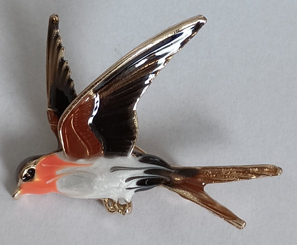 Zwaluw broche, Overige materialen, 4 tot 7 cm, Overige kleuren, Nieuw