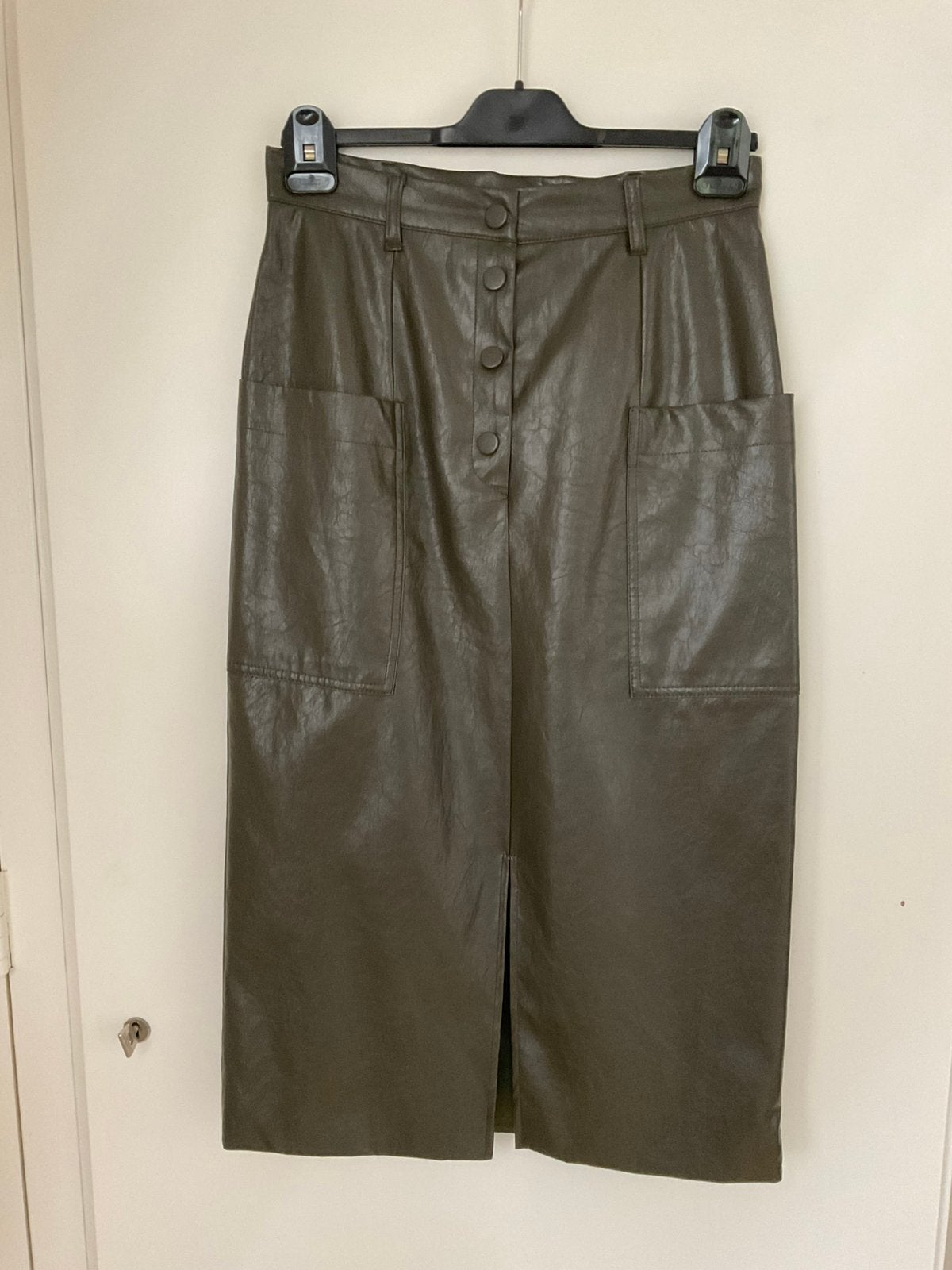 Marella lederlook rok, maat 38, ZGAN, Maat 38/40 (M), Ophalen of Verzenden, Zo goed als nieuw, Onder de knie