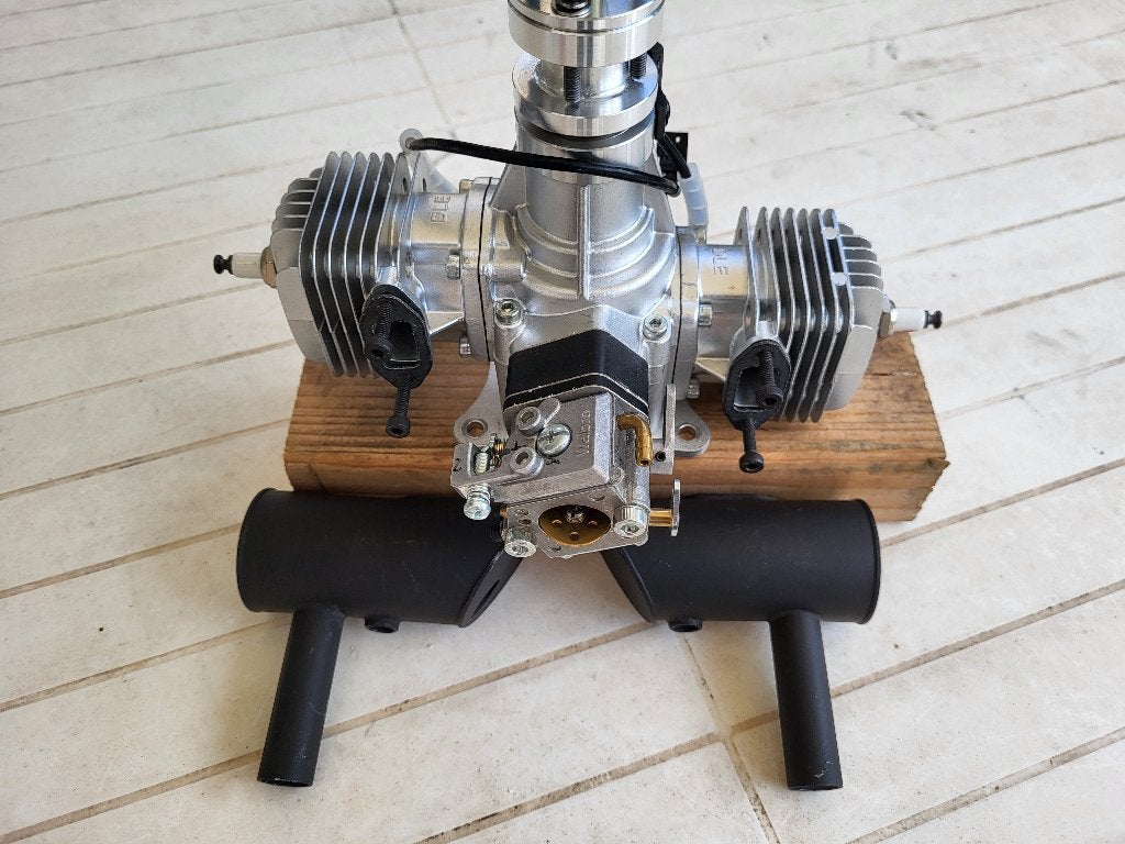 DLE 40cc twin benzine motor, Hobby en Vrije tijd, Ophalen, Zo goed als nieuw, Benzine