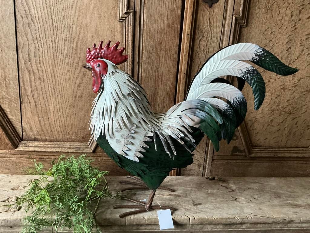 NIEUW levensgrote metalen haan kip, Tuin en Terras, Tuinbeelden, Nieuw, Metaal, Ophalen of Verzenden