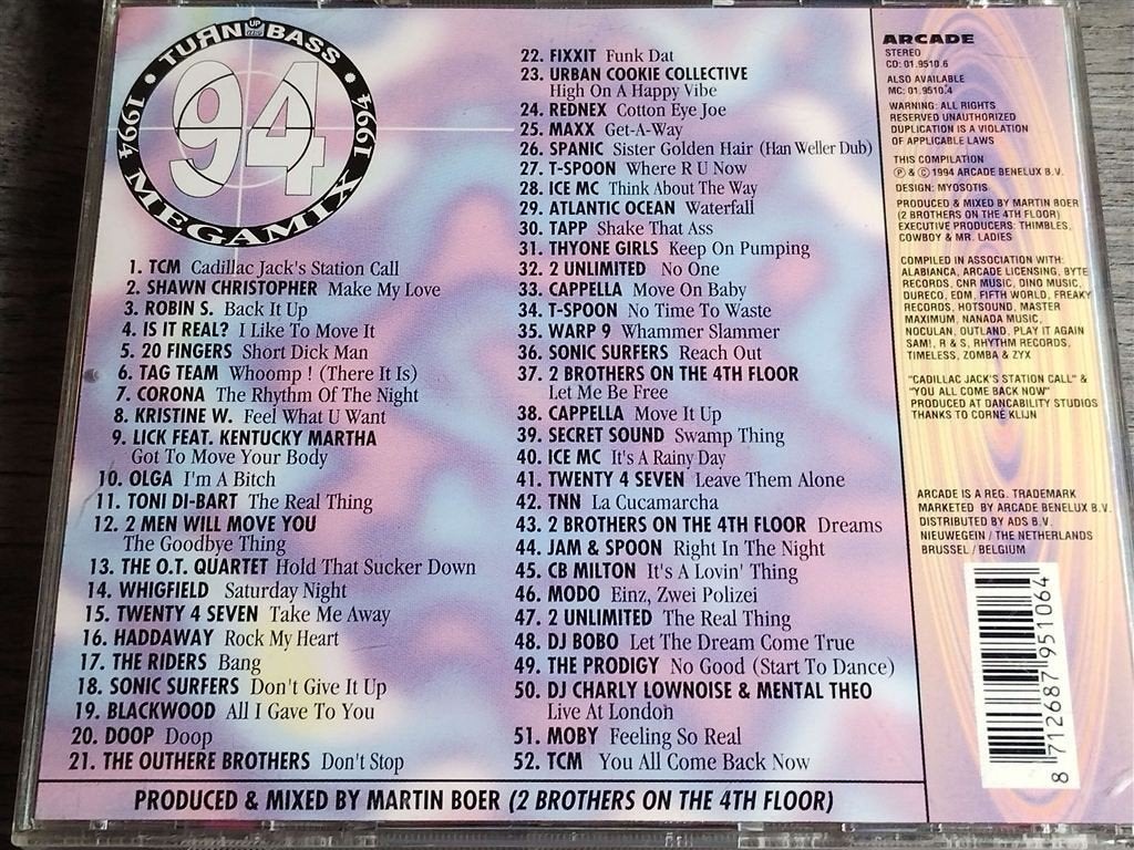 Turn Up The Bass Megamix 94, Cd's en Dvd's, Ophalen of Verzenden, Gebruikt, Dance