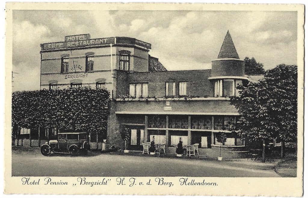 Hellendoorn, Hotel Pension Bergzicht. H.J.v.d.Berg, Verzenden, 1940 tot 1960, Ongelopen, Overijssel