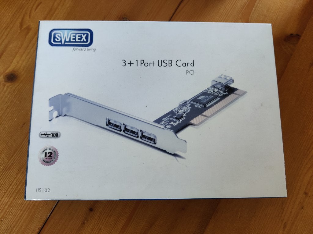 Sweex USB PCI-card 3+1  nieuw in doos 12-6, Ophalen of Verzenden, Nieuw, Intern