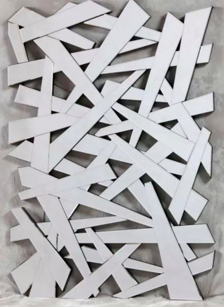 Abstract Wall Mirror 80120 cm with Panels, Ophalen