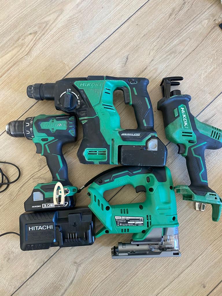 HIKOKI Accu Gereedschap Set - Boormachine, Zaag, Breekhamer, Ophalen, Gebruikt, Overige typen, Klopboormechanisme