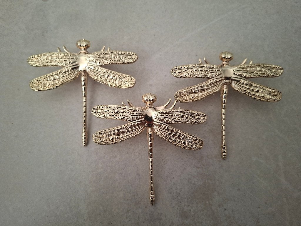 Libelle goudkleurige kastknop, Ophalen of Verzenden, Nieuw