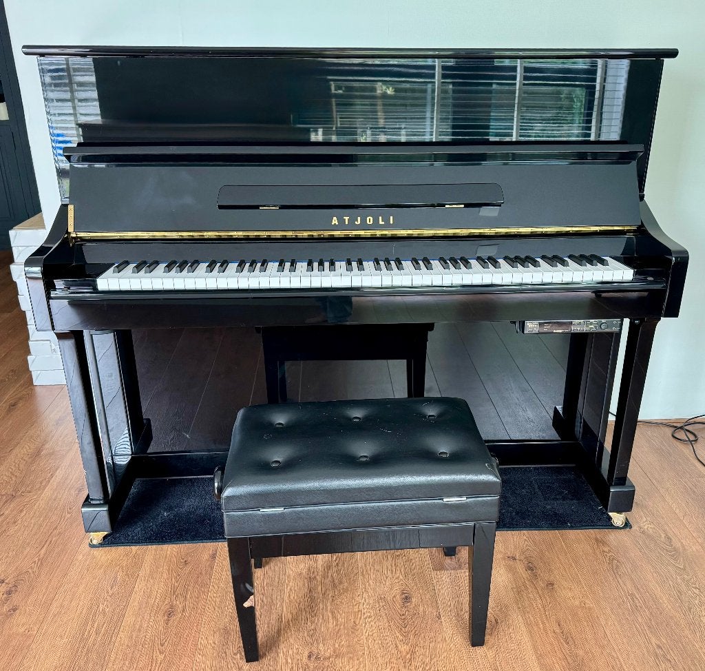 Atjoli A1 piano met QuietTime GT-2S Silent systeem (2011), Ophalen, Gebruikt, Zwart, Piano
