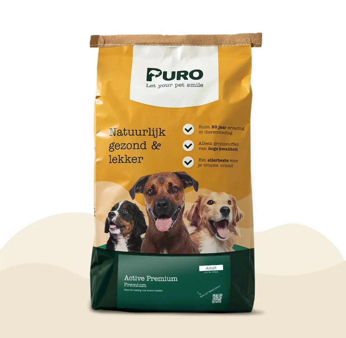 Puro hondenbrokken premium active 20 kg (knpv) (sporthonden), Ophalen of Verzenden, Hond