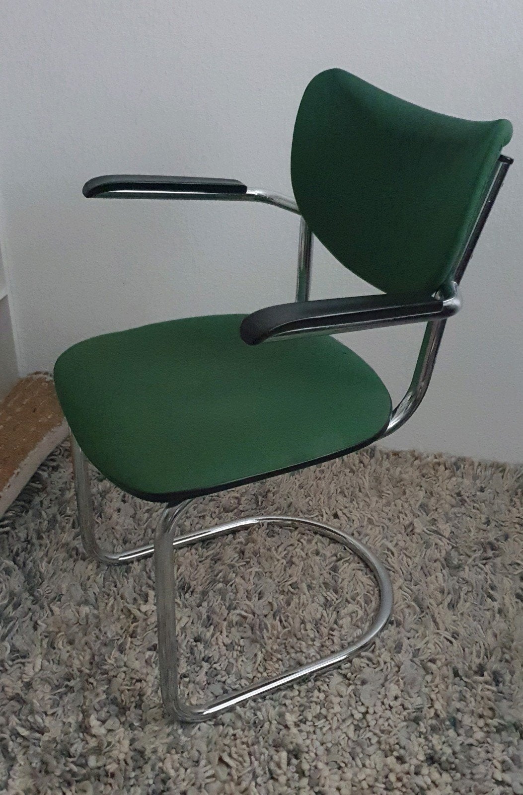 De Wit 3011 buisframe stoel. Gispen, Dutch Design., Ophalen, Gebruikt, Wit, Eén