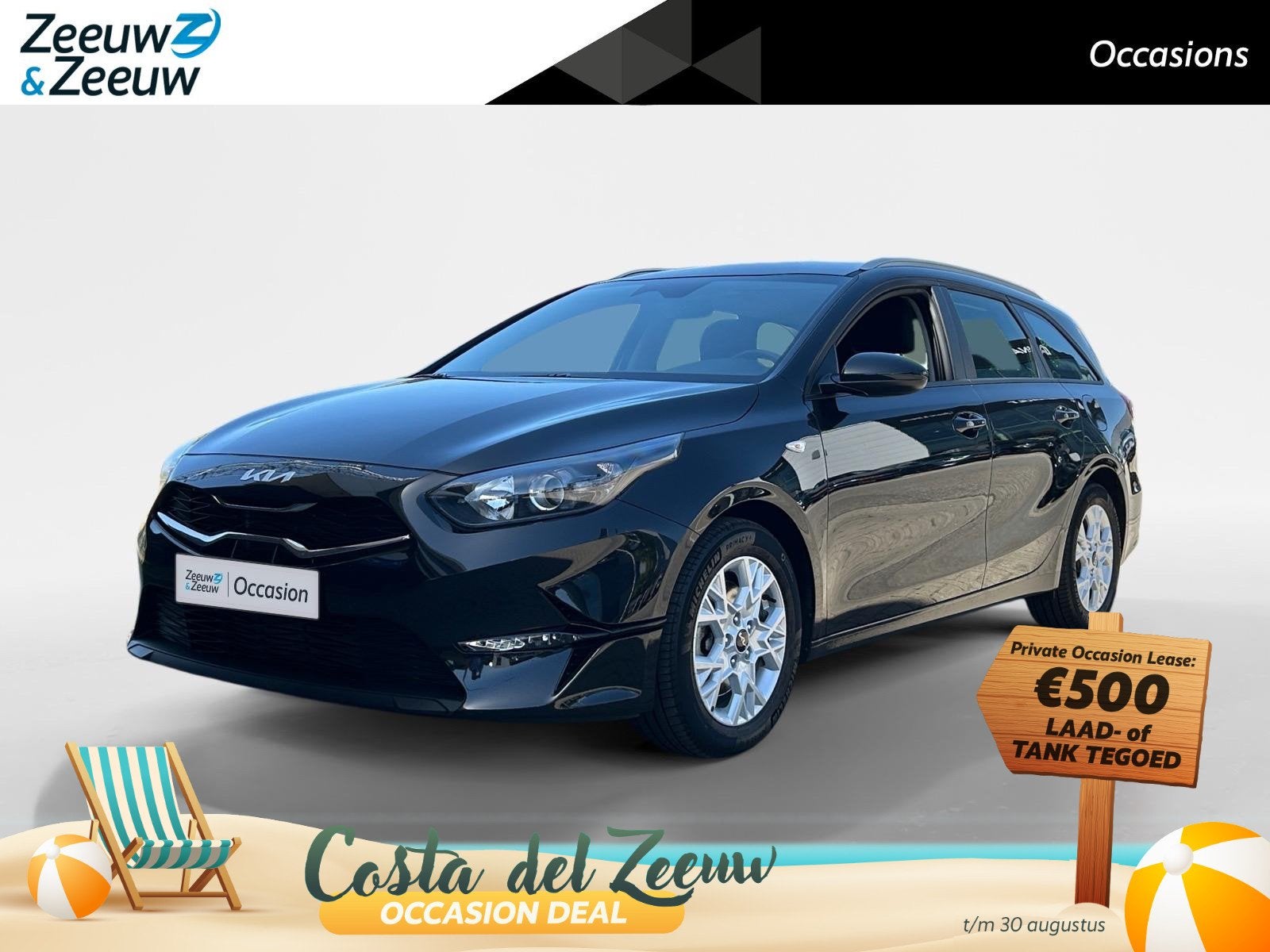 Kia Ceed Sportswagon 1.0 T-GDi ComfortLine | Navigatie | App, Gebruikt, Zwart, Origineel Nederlands, Handgeschakeld