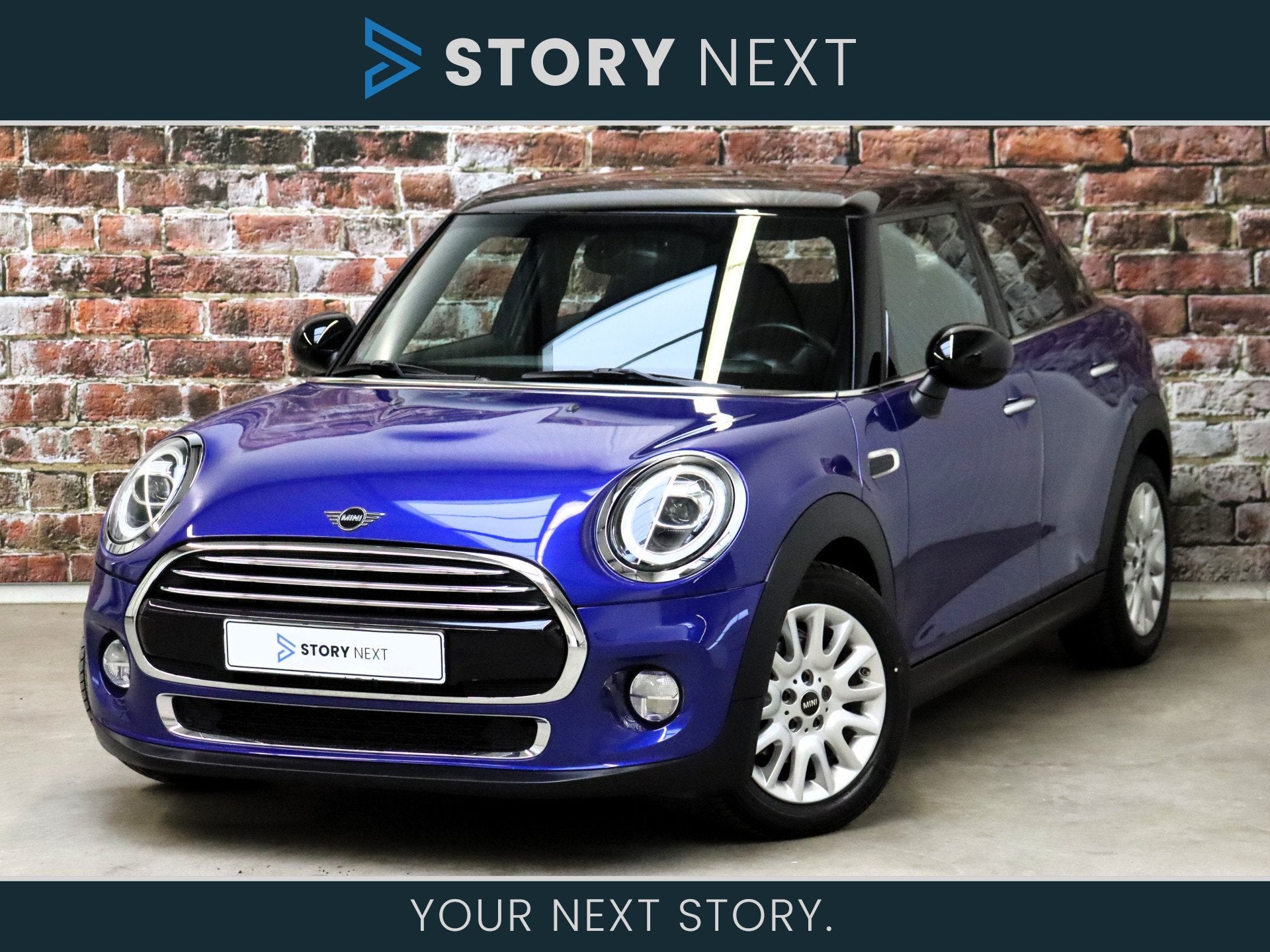 MINI Hatchback Cooper Pepper Automaat 5 deurs / Navigatiesys, Auto's, Gebruikt, Blauw, Origineel Nederlands, Bedrijf