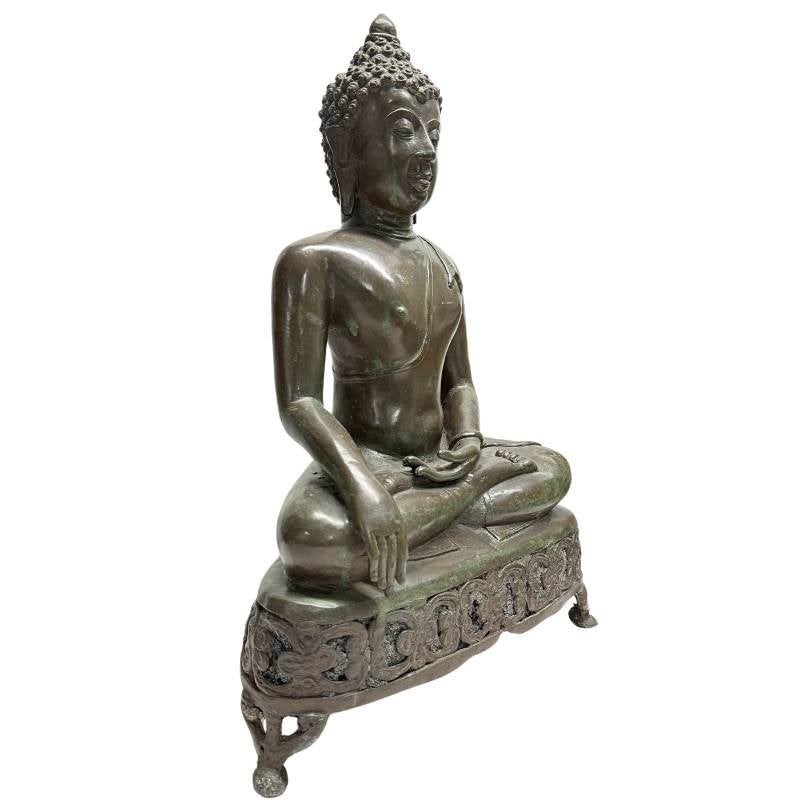 Boeddhabeeld – Shakyamuni – brons – 52 cm, Tibet, Ophalen of Verzenden, Beeld, Brons