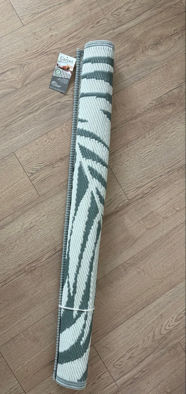 Buitenkleed 120x180 cm - Gerecycled Plastic - Palmblad, Huis en Inrichting, Stoffering | Tapijten en Kleden, Nieuw, 100 tot 150 cm