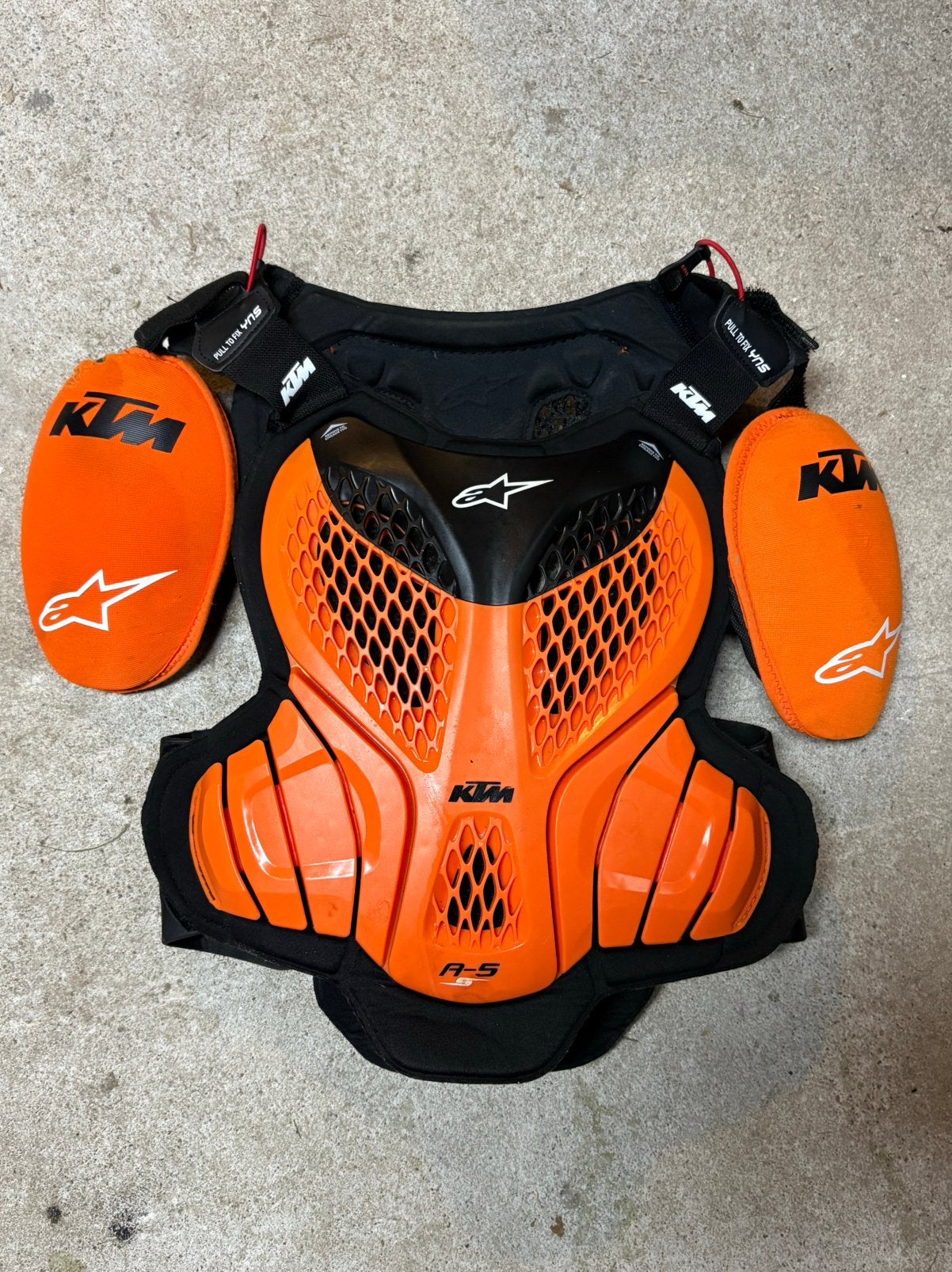 Alpinestars A-5s KTM motocross bodyprotector jeugd kind, Ophalen of Verzenden, Tweedehands, Kinderen, Motorcrosskleding