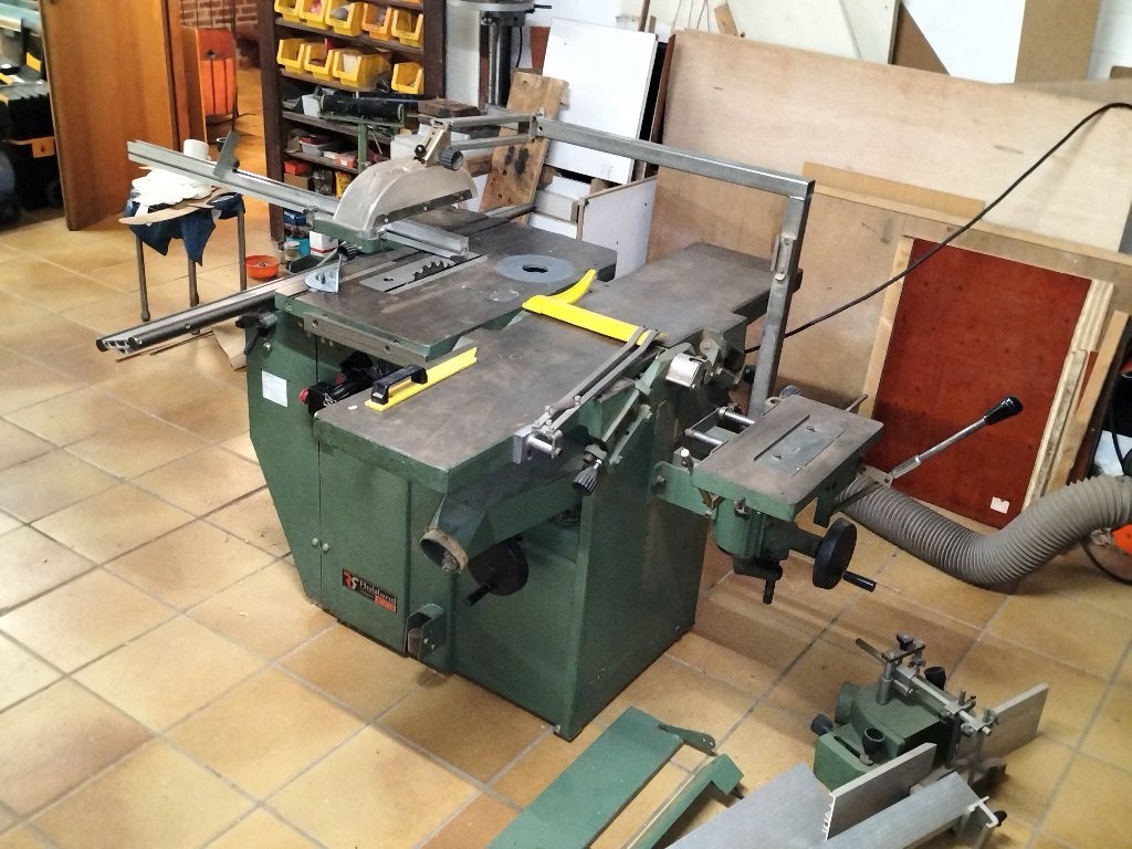5-in-1 combinatiemachine robland met stofafzuiging 380V, Doe-het-zelf en Verbouw, Ophalen, Gebruikt, 70 mm of meer, Overige typen