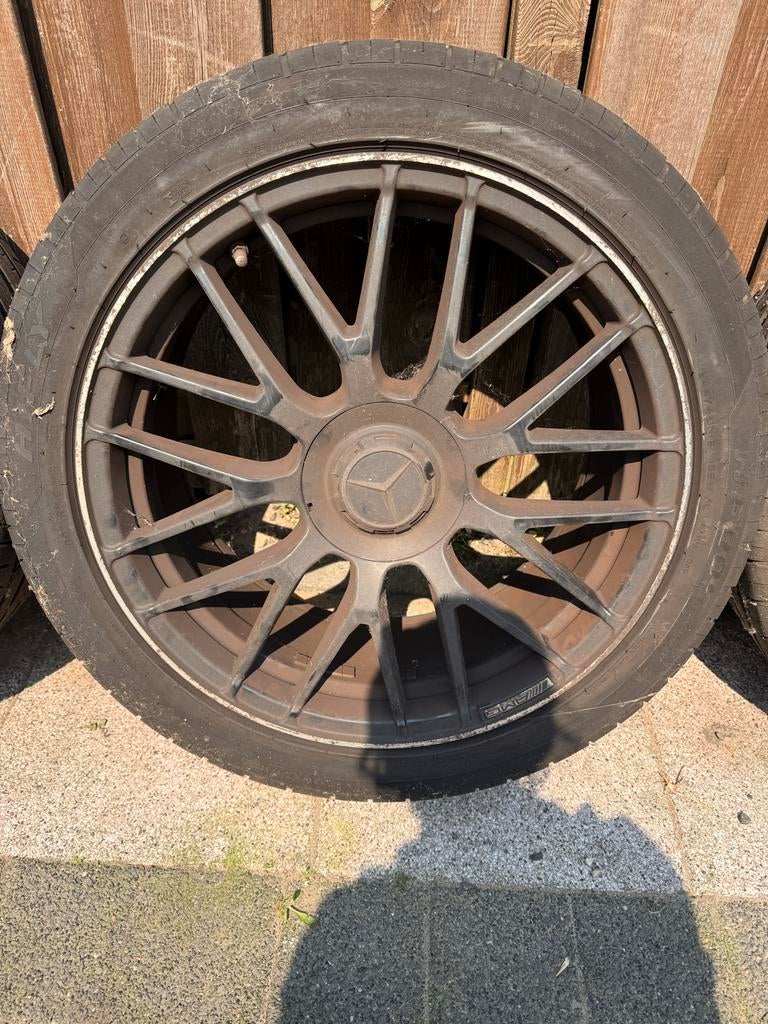 Mercedes-Benz AMG Velgen met Banden 19 inch, Auto-onderdelen, Banden en Velgen, Banden en Velgen, Personenwagen, Zomerbanden, Ophalen