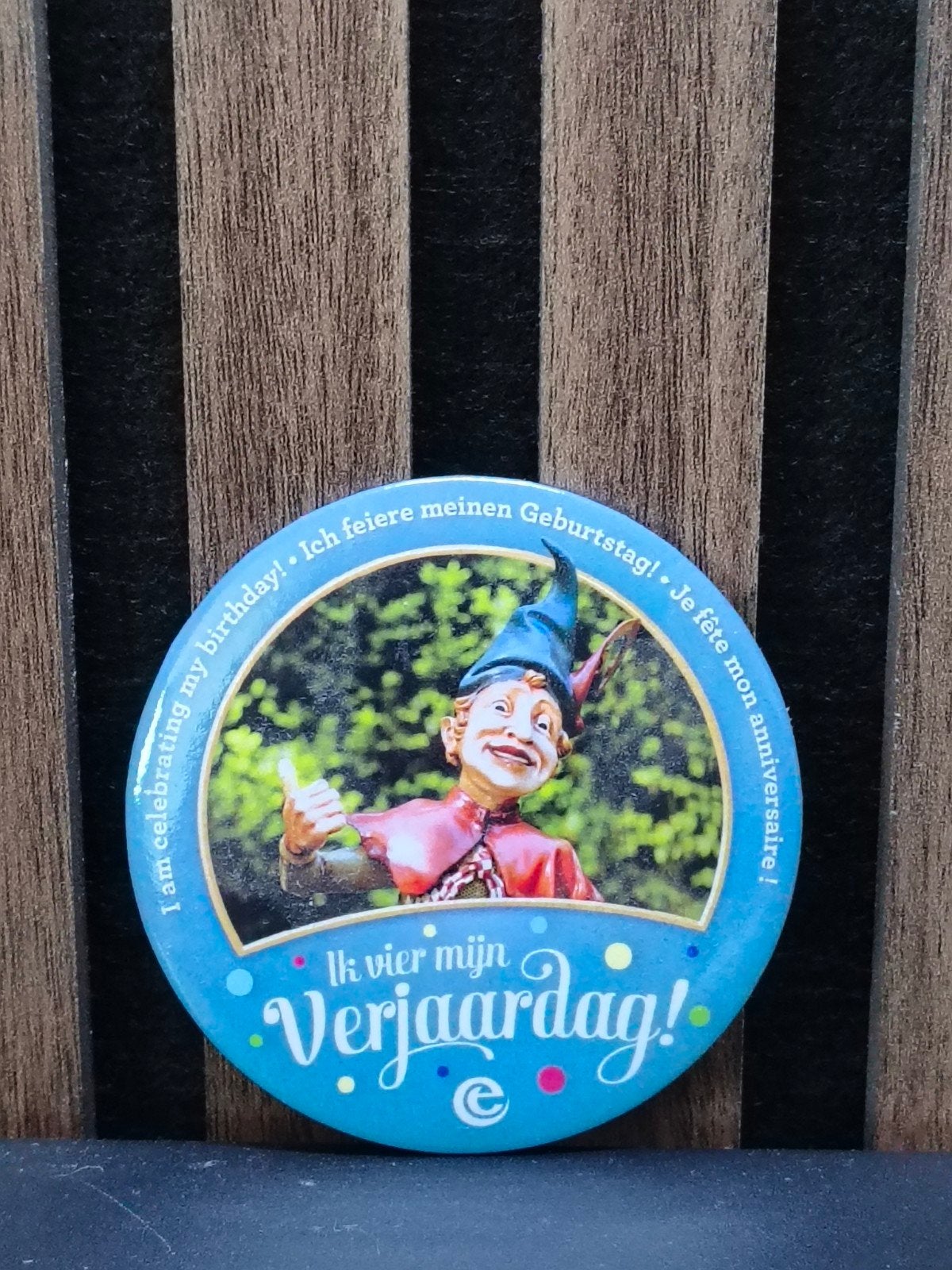 Efteling verjaardags button, Ophalen of Verzenden, Button of Speldje