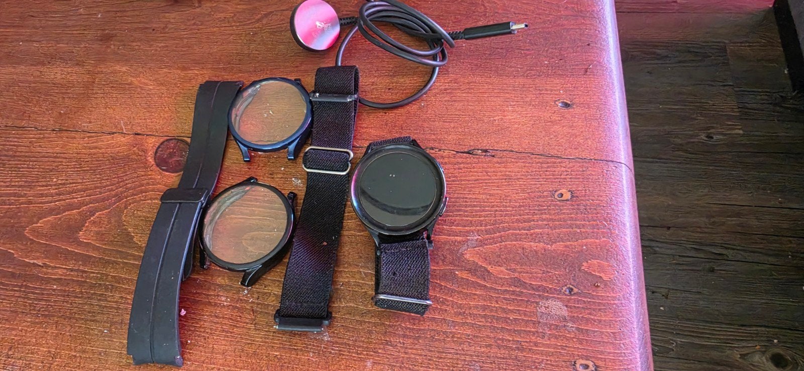 Samsung Watch 5 met bandjes, Sieraden, Tassen en Uiterlijk, Smartwatches, Ophalen, Gebruikt, Zwart, GPS