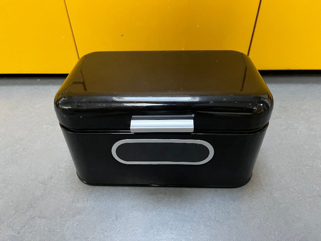 Broodtrommel 30*20*16.5 cm, Ophalen, Gebruikt, Zwart, Metaal