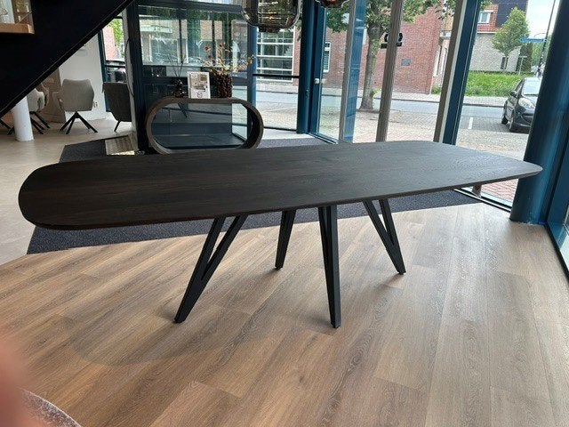 Ovale Eiken Eettafel (260 cm) | VAN € 2.639,- VOOR € 1.319,-, Ophalen, 100 tot 150 cm, Info@vissermeubelen.nl, Sommeldijkse haven 19