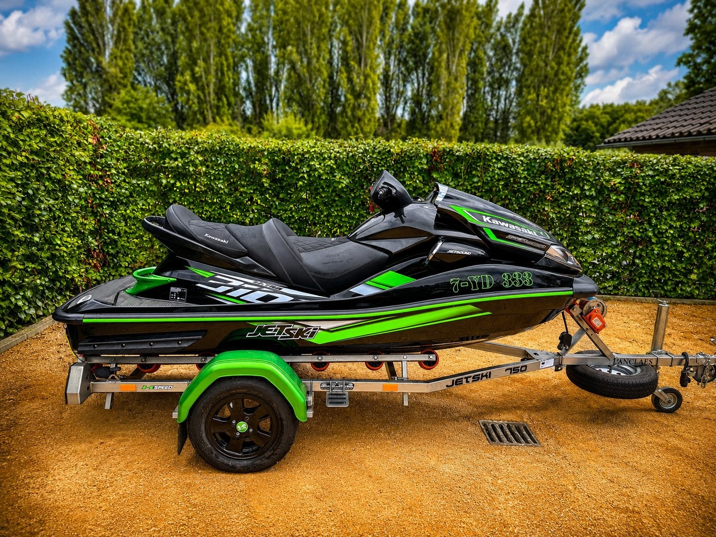 Kawasaki Ultra 310LX (2019) met Vanclaes trailer, Watersport en Boten, Jetski's en Waterscooters, Ophalen, Zo goed als nieuw, Benzine