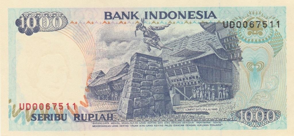 BANK OF INDONESIA  1000 SERIBU RUPIAH 1992 unc, Postzegels en Munten, Bankbiljetten | Azië, Ophalen of Verzenden, Zuidoost-Azië