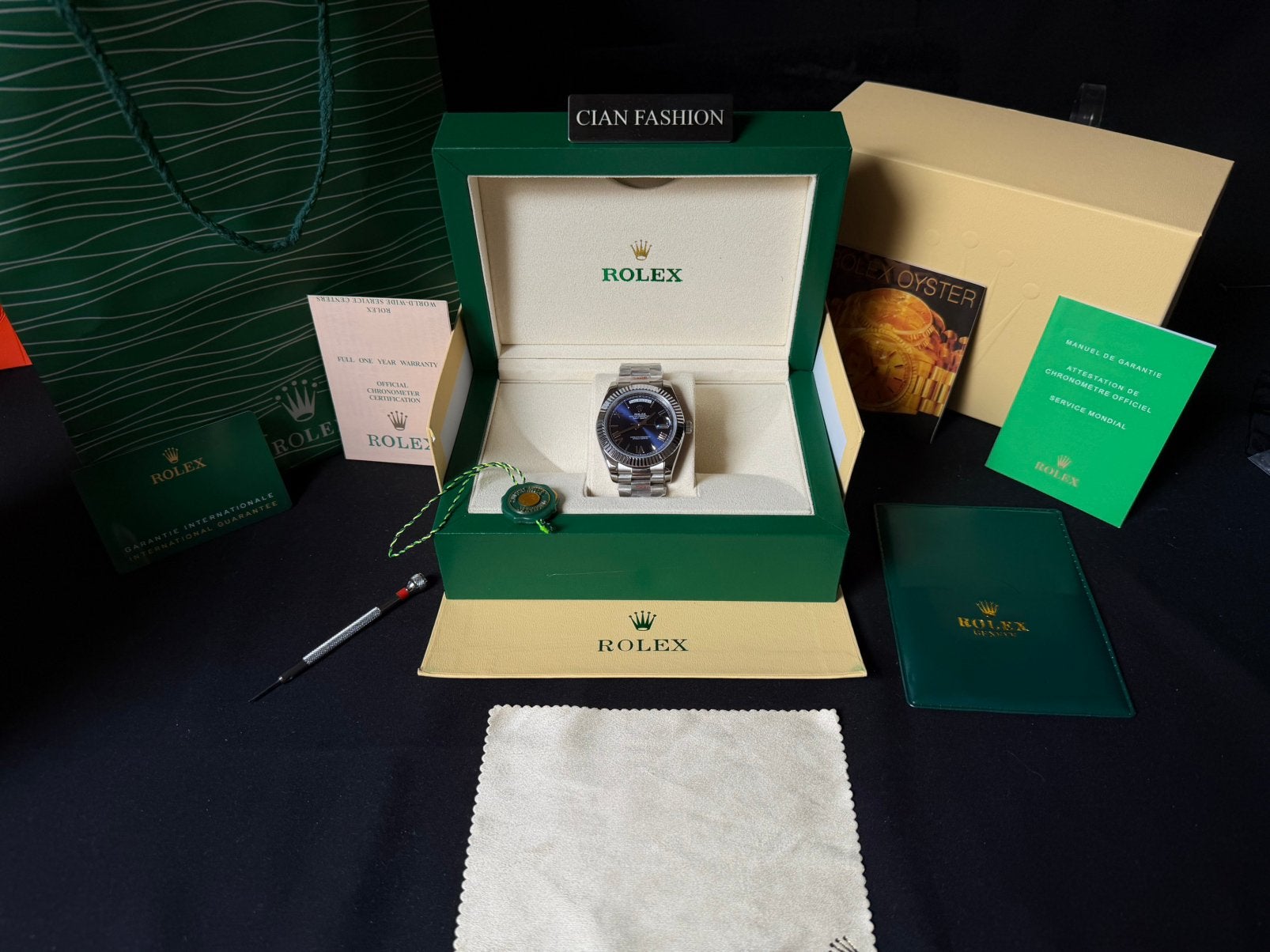 Daydate blauw roman dial, Cian, Ophalen of Verzenden, Cian, Cian