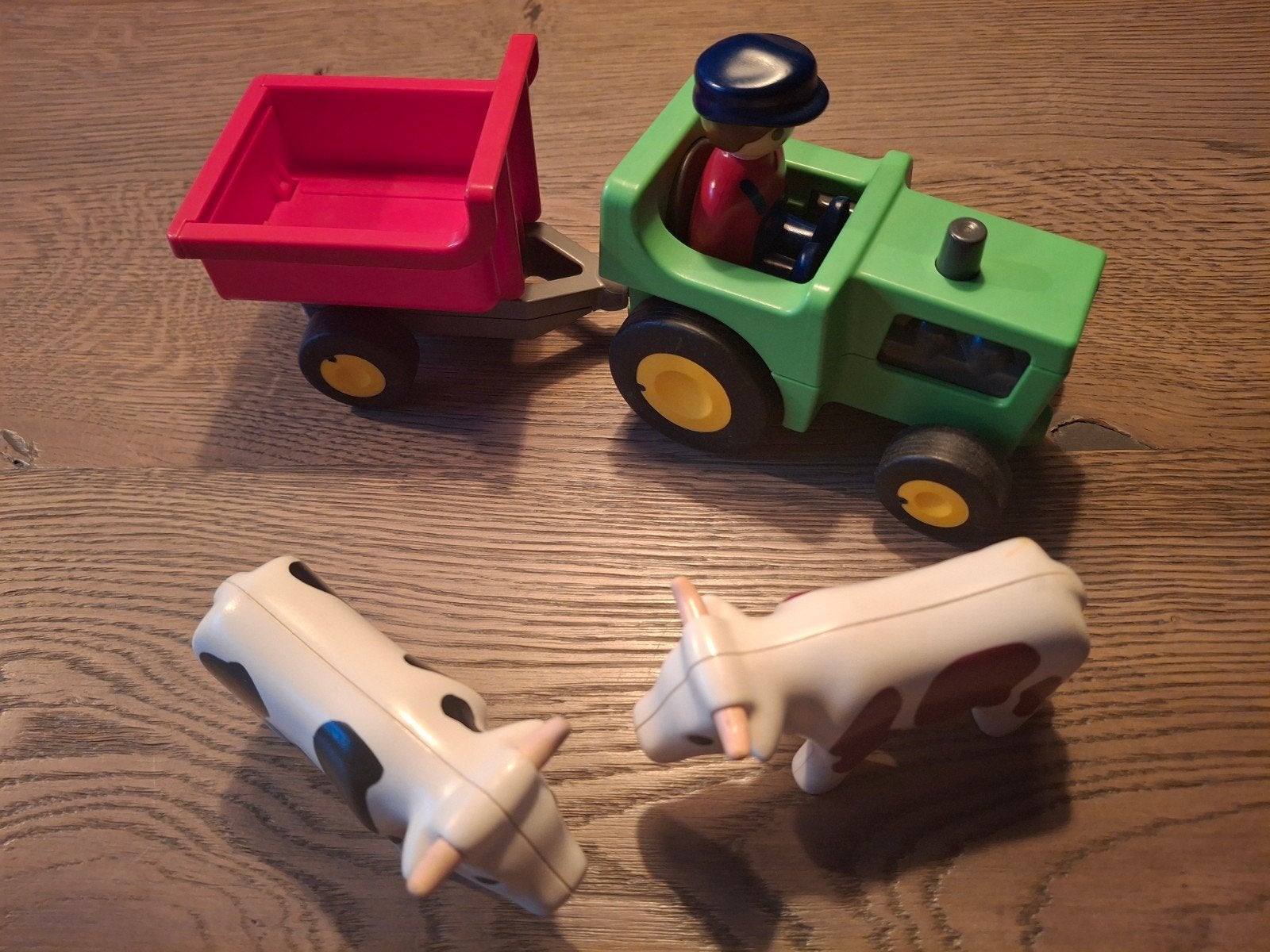 Playmobil 1-2-3 tractor ++, Ophalen of Verzenden, Zo goed als nieuw