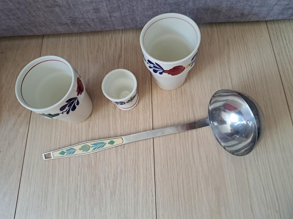 Boerenbond bekers + soeplepel, Ophalen of Verzenden
