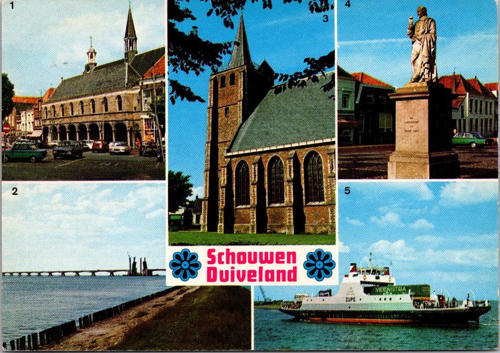 Schouwen-Duiveland - 3 ansichtkaarten, Verzenden, 1980 tot heden, Gelopen, Zeeland