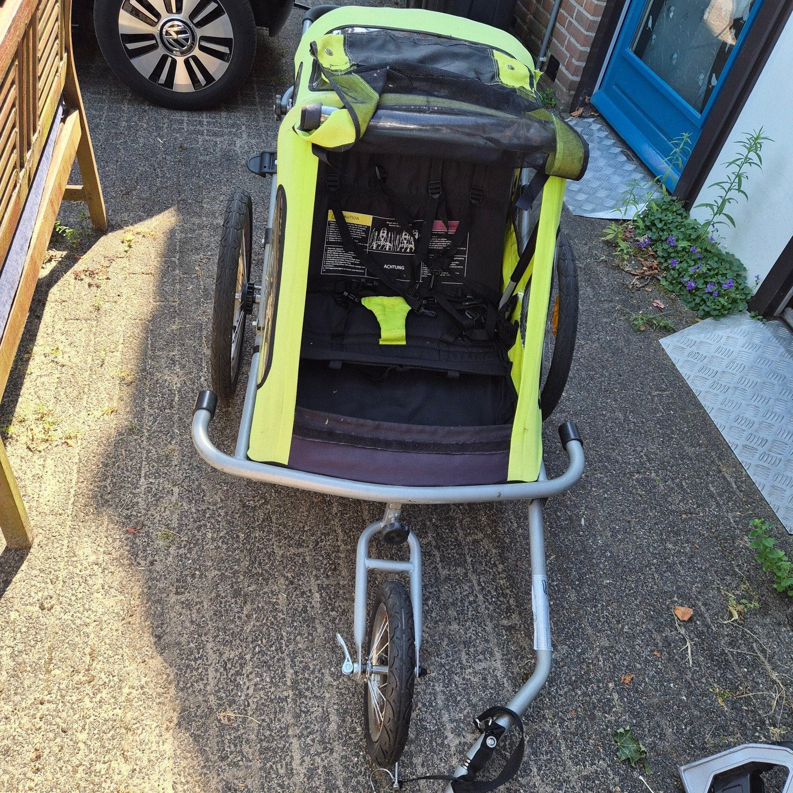 Kinderfietskar - speciaal voor achter de fiets., Fietsen en Brommers, Ophalen, Gebruikt, Opvouwbaar, 80 kg of meer