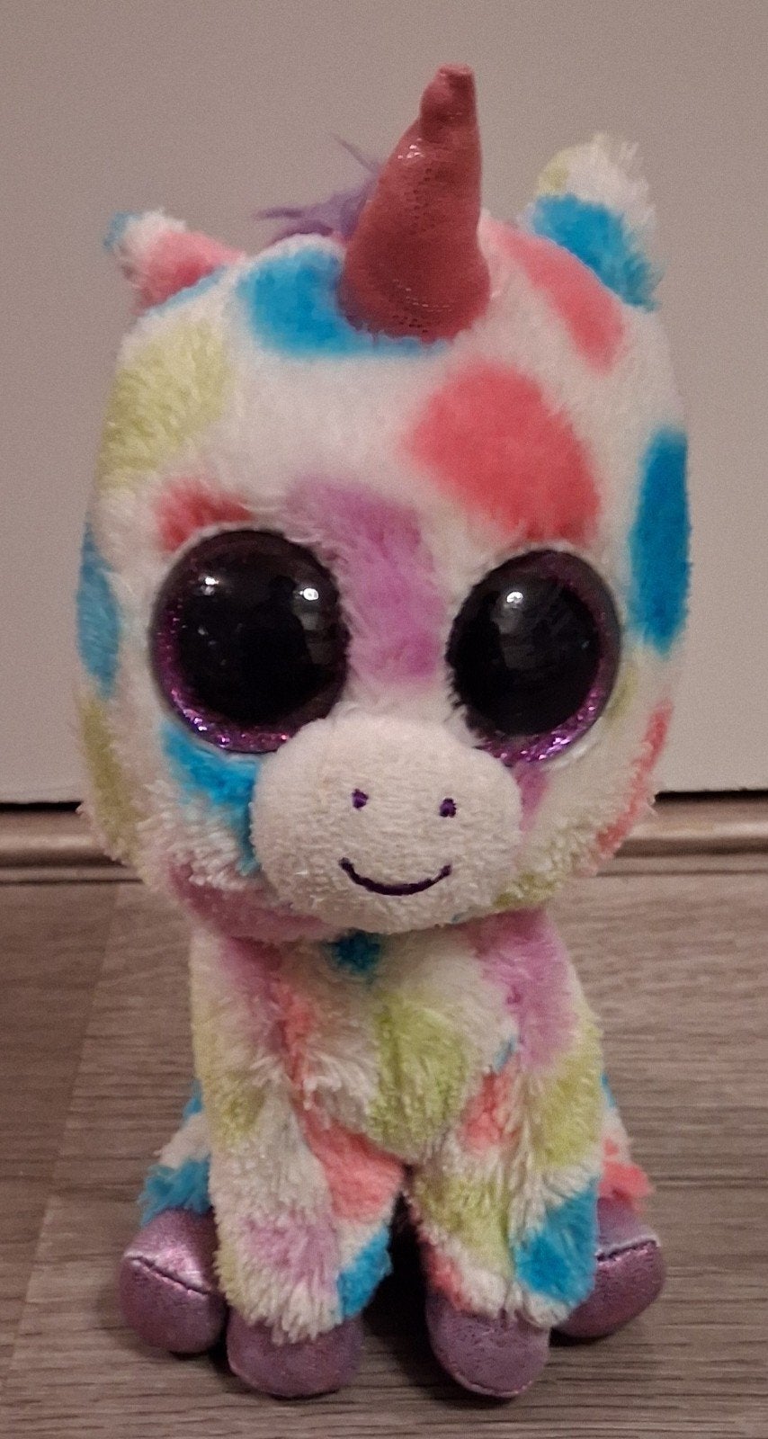 ty beanie boo unicorn 16 cm, Eenhoorn, Overige karakters, Ophalen of Verzenden, Zo goed als nieuw
