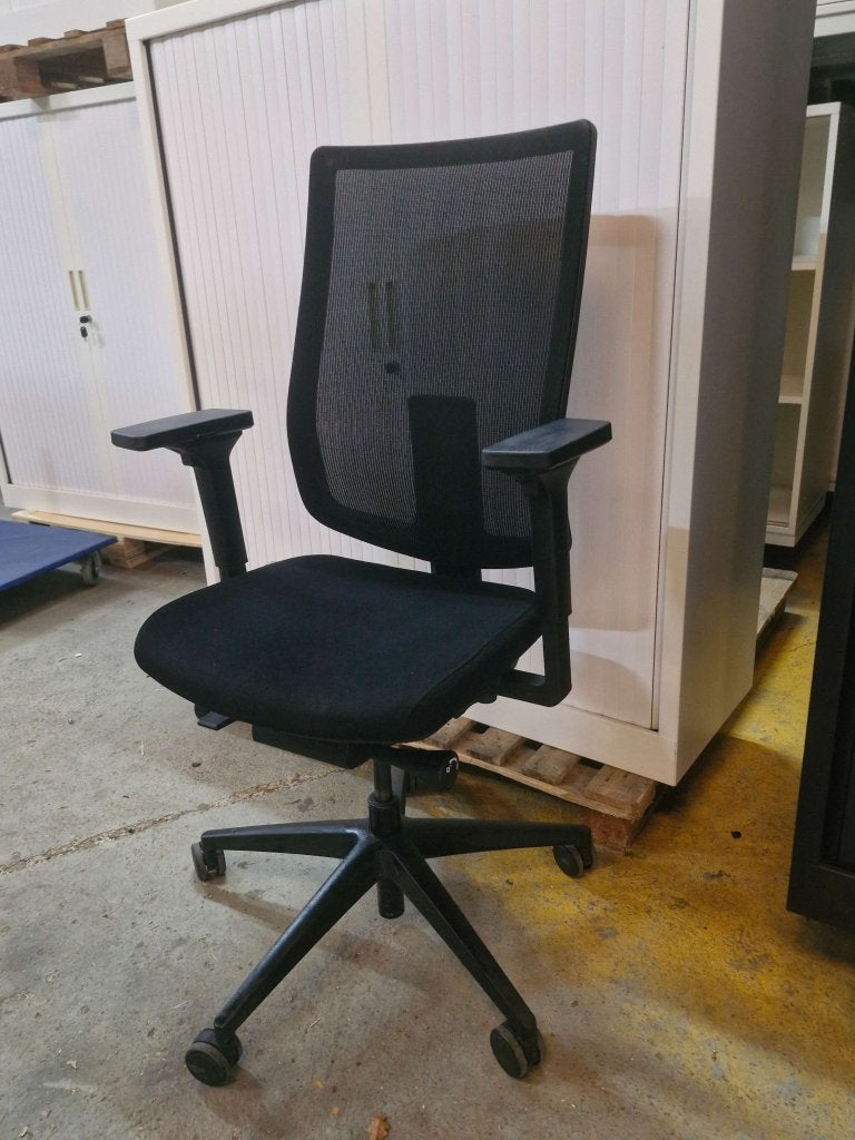 Sedus AP-199 bureaustoel netweave ergonomisch, Zwart, Ophalen of Verzenden, Platinastraat 33, 2718 SZ Zoetermeer, Bureaustoel