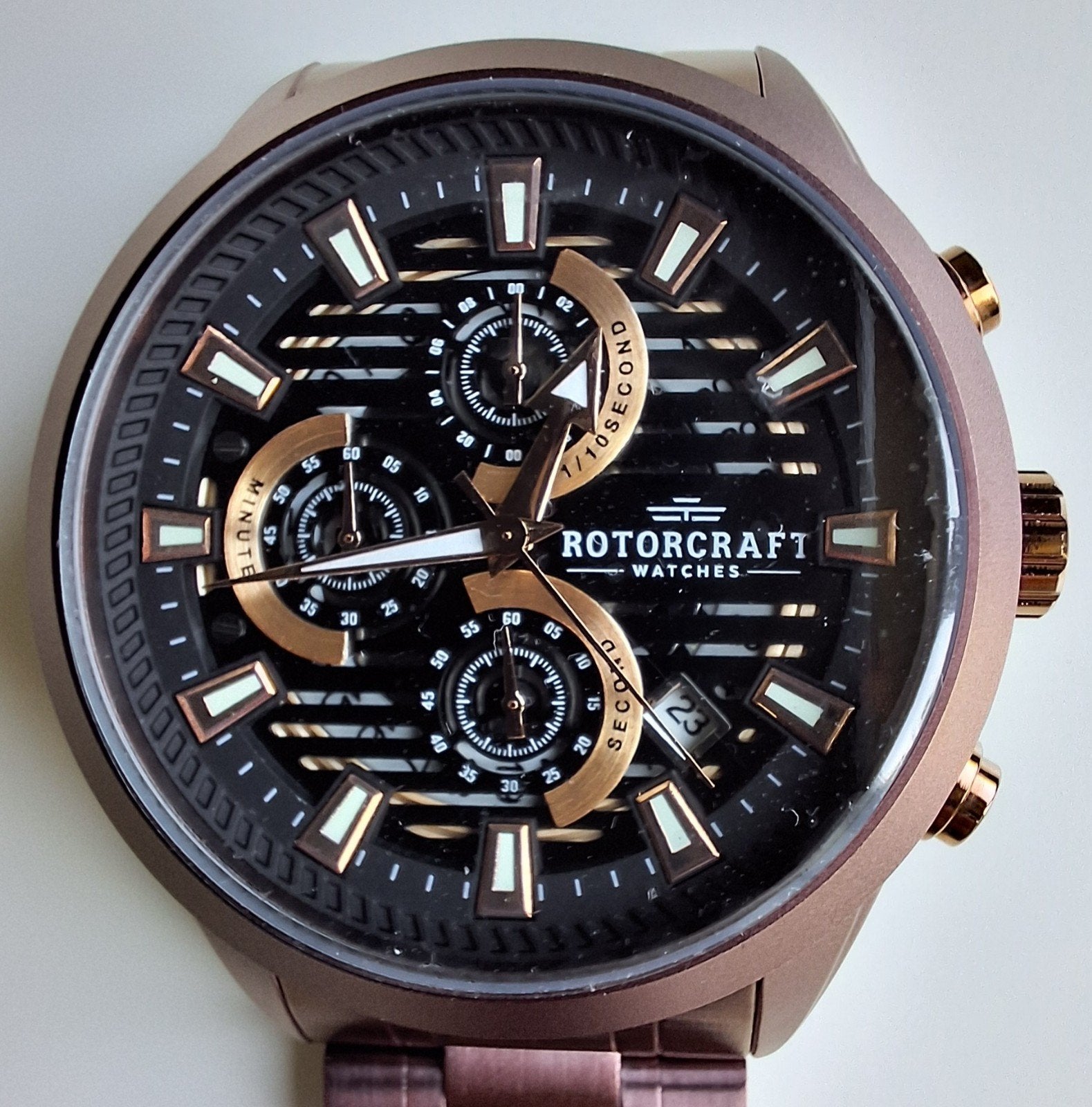Rotorcraft horloge - Brons, nieuw en ongebruikt, Overige merken, Staal, Polshorloge, Nieuw