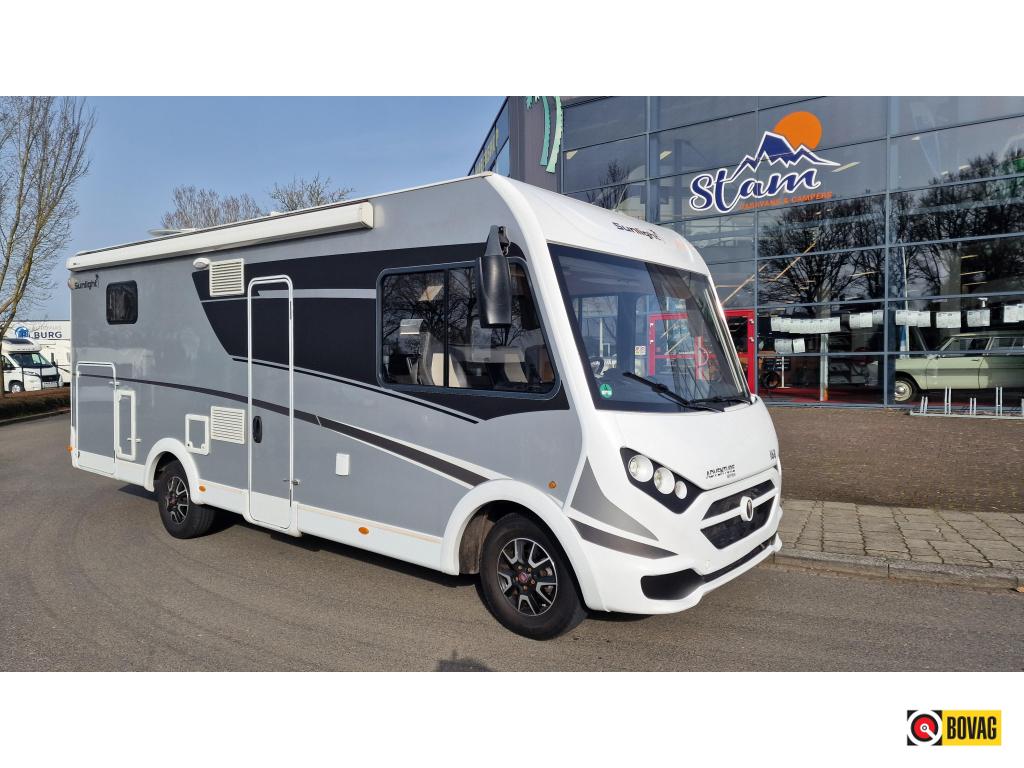 Sunlight I68 Adventure 9 traps automaat enkele bedden, Caravans en Kamperen, Campers, Sunlight, Ringverwarming, Fiat, 7 tot 8 meter
